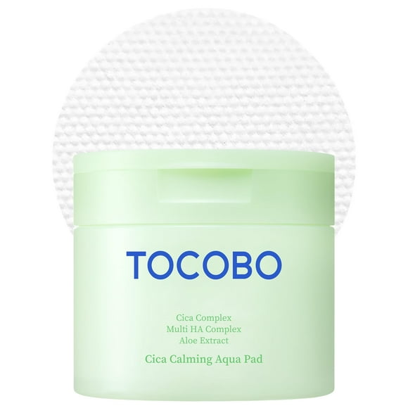 Almohadilla de tóner TOCOBO CICA Calming Aqua con CICA fermentado, 60 pastillas