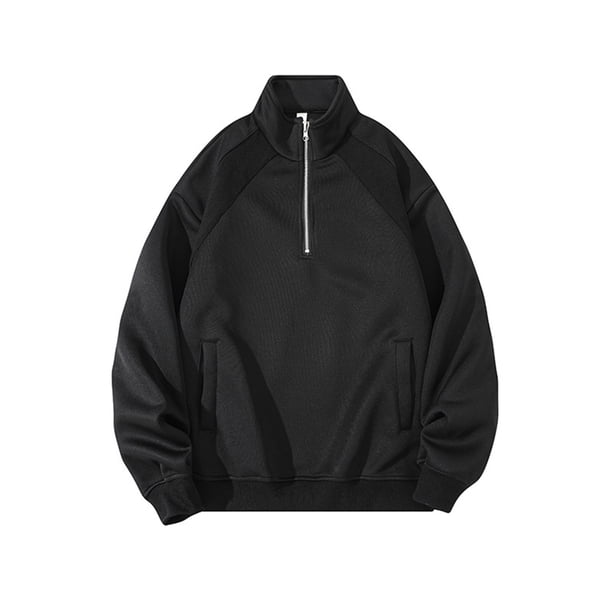 Ceisia Men's Oversize Stand-Collar Half-Zip Color-Blocked Pullover (Multi-Style) Gift