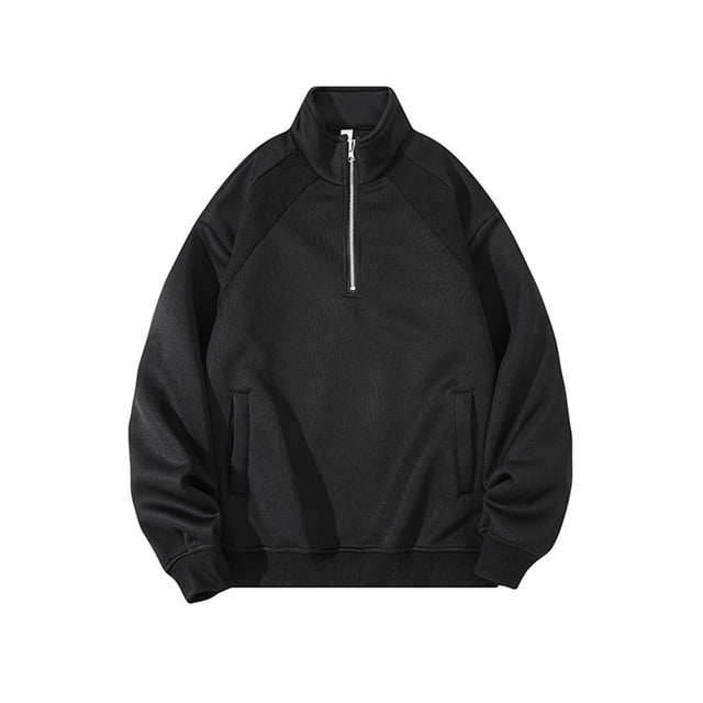 Ceisia Men's Oversize Stand-Collar Half-Zip Color-Blocked Pullover (Multi-Style) Gift