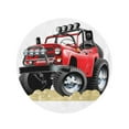 thumbnail image 2 of SIDONKU 60 inch Round Beach Towel Blanket Jeep Cartoon 4X4 Vehicle One Click Repaint Car Off Travel Circle Circular Towels Mat Tapestry Beach Throw, 2 of 2