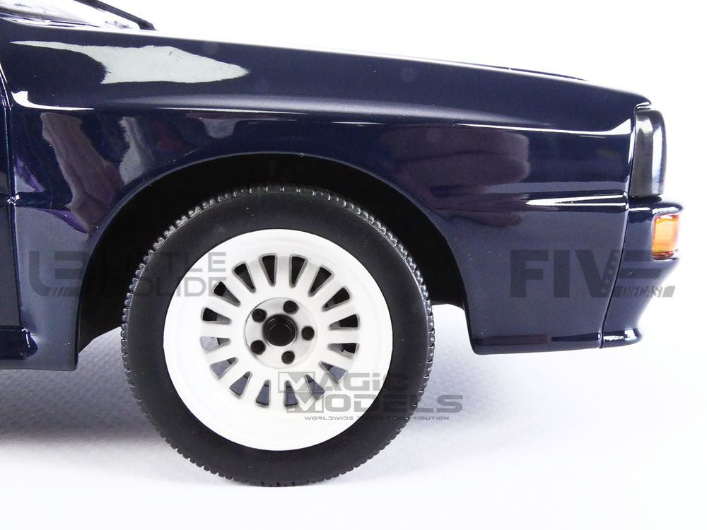 1985 Audi Sport Quattro Coupe Dark Blue 1/18 Diecast Model