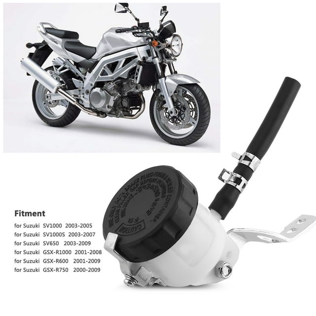 Deposito Liquido de Frenos Moto, Depósito de Fluidos de Frenos de Bajo Perfil para SV1000S 03-07 SV650 03-09 GSX-R1000 01-08 GSX-R600 01-09 GSX-R750 00-09 Ecomeon no