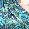 thumbnail image 3 of Blue Paisley and Floral Pattern Blanket,Comfortable Soft Flannel Throw Blanket,All Season,Warm Lightweight Blankets for Sofa Bed Couch Living Room Chair,30"x40", 3 of 4