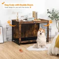 thumbnail image 2 of HOOBRO 26.9"H  Dog Crate Furniture Wooden Pet Furniture with Pull-Out Tray Living Room BF982GW03G1, 2 of 11