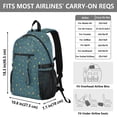 thumbnail image 3 of JIALIOU 14" Laptop Backpack Waterproof Airline Approved Stylish Casual Daypack for Travel Business College Work, Little Flower and Grass, 3 of 8
