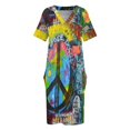 thumbnail image 4 of Graffiti Peace Wall Loose Pocket Dress Elegant gowns wedding guest dress 2025 african dresses for woman, 4 of 7