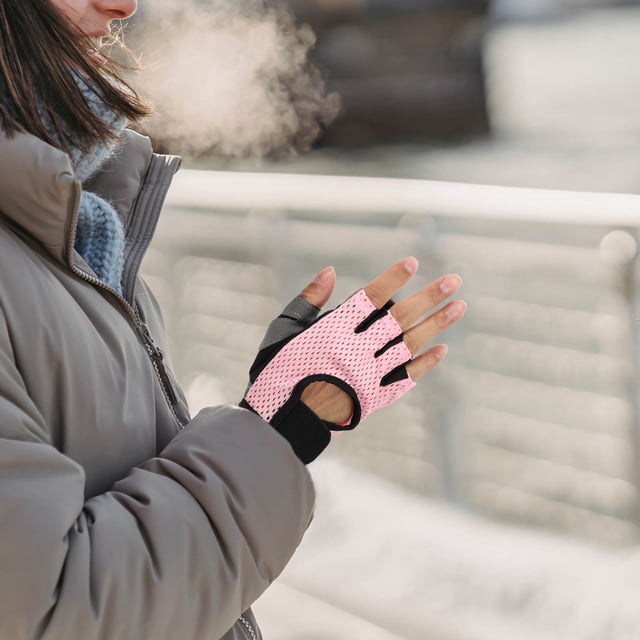 SKISUNO 1Par Deportivos Rosados De Nylon Para Dedo Con Amortiguación Y Transpirables