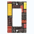 thumbnail image 5 of Metal Light Switch Plate Cover Colorful Safari African Tribal Art Pattern SFR003, 5 of 13
