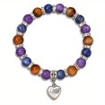 thumbnail image 3 of Xihbxyly Pulsera con Colgante de Amor, Joya de Amatista, Cuerda Elástica Ajustable, Regalo Ideal para Enamorados, Accesorio Versátil, Regalo de Cumpleaños y Aniversario, Que Promueve La Calma., 3 of 7