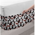 thumbnail image 2 of Ladybug Bed Skirt, Insects Chamomile Bouquets Spring Inspired Flourishing Revival Theme, Elastic Bedskirt Dust Ruffle Wrap Around for Bedding Decor, 4 Sizes, Dark Coral Black Grey, by Ambesonne, 2 of 2