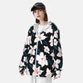 thumbnail image 4 of Pofeuu Lilies Flowers Print Sun Protection Outdoor Lightweight Full Zip UV Cooling Hoodie Long Sleeve Summer Clothing for Outdoor Hiking-Large, 4 of 5