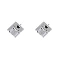 thumbnail image 2 of Cremallera Invisible Moyic 2 Piezas Metal Plata 2.5*1.6*0.8 cm CY601Z, 2 of 6