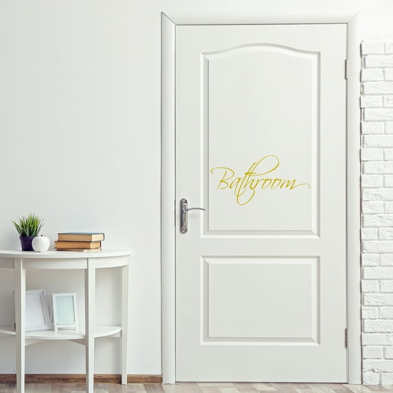 VWAQ Bathroom Door Decal Vinyl Sticker Restroom Decor Home Decorations