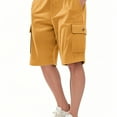 thumbnail image 6 of ADSSDQ Cargo Shorts for Men Elastic Waist Drawstring 9 Inch Inseam Corduroy Shorts Beach Board Lounge Hippie Vacation Shorts with Multi Pockets Earthy Yellow XL, 6 of 9