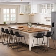 thumbnail image 4 of Aufeile 26" Counter Height Bar Stools Set of 3 – Modern Faux Leather Barstools with Back & Metal Legs, Kitchen Bar Chairs for Island, Dining Room, Black, 4 of 8