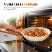 MCQ 17 Pcs Nonstick Cookware Set Pots and Pans, Non-toxic with Stay-Cool Handles for Kitchen, Beige