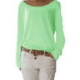 thumbnail image 3 of RWJDXD Tunique Tricotée pour Femmes, Manches Longues, Col Rond, Basique, Couleur Unie, S-3TG, 3 of 6