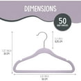 thumbnail image 5 of TechZoo 50 Pack Light Purple Baby Clothes Velvet  Hangers - Premium Non-Slip Hangers for Infant Clothing, 5 of 7