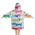 thumbnail image 2 of Colorful Funny Dachshund Blanket Hoodies for Kids 6-13YR Oversize Wearable Blanket Hoodies for Boys Girls Teens, 2 of 7