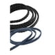 thumbnail image 5 of Cinturón trenzado delgado para mujeres INSPIRE CHIC - Cinturón casual de hebilla de pasador para vestidos, cintura: 26-33 negro + azul marino, 5 of 6