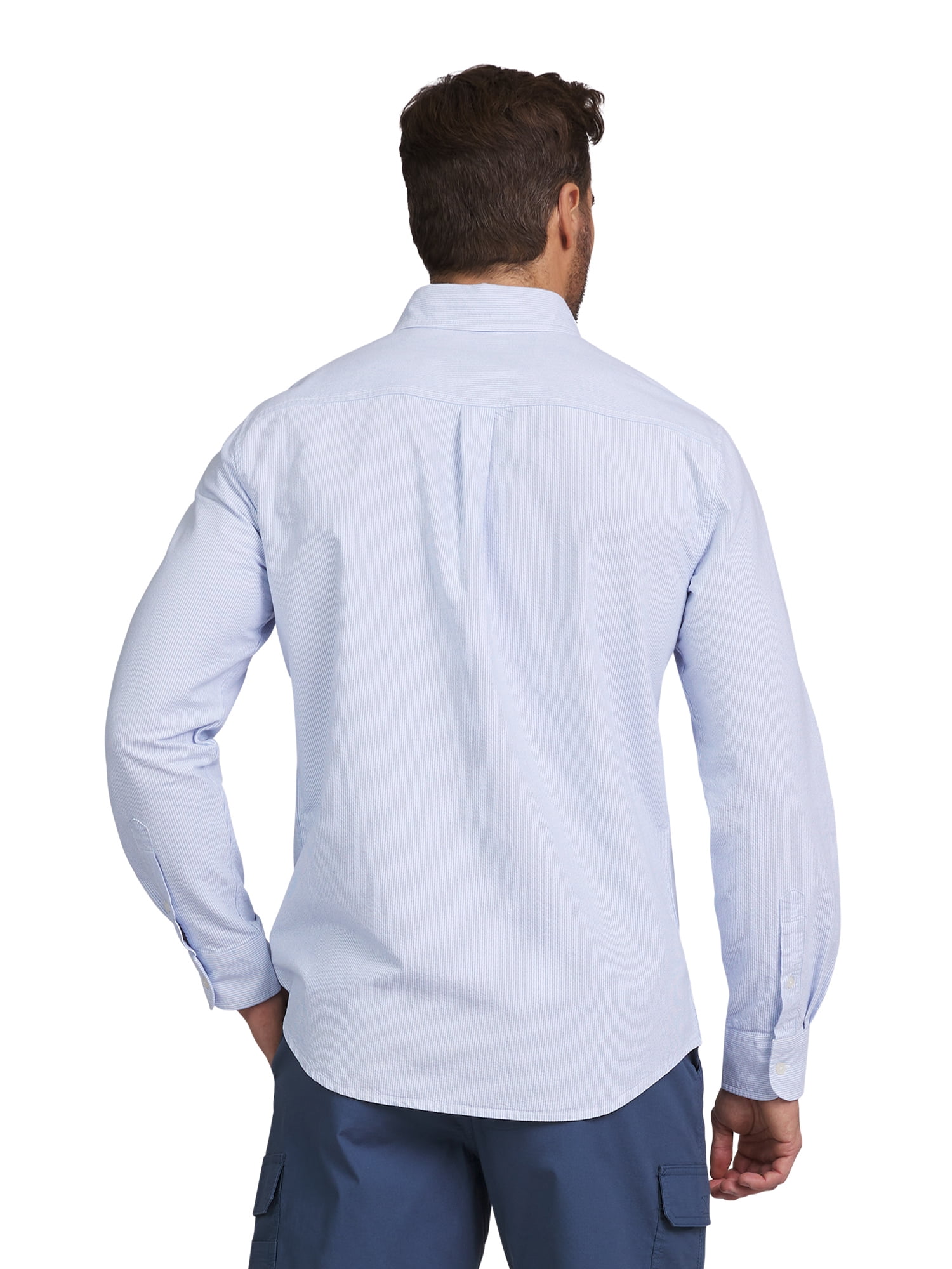 Chaps Men's & Big Men's Seacoast Wash Button Down Oxford Shirt with Long Sleeves, Sizes S-2XL
