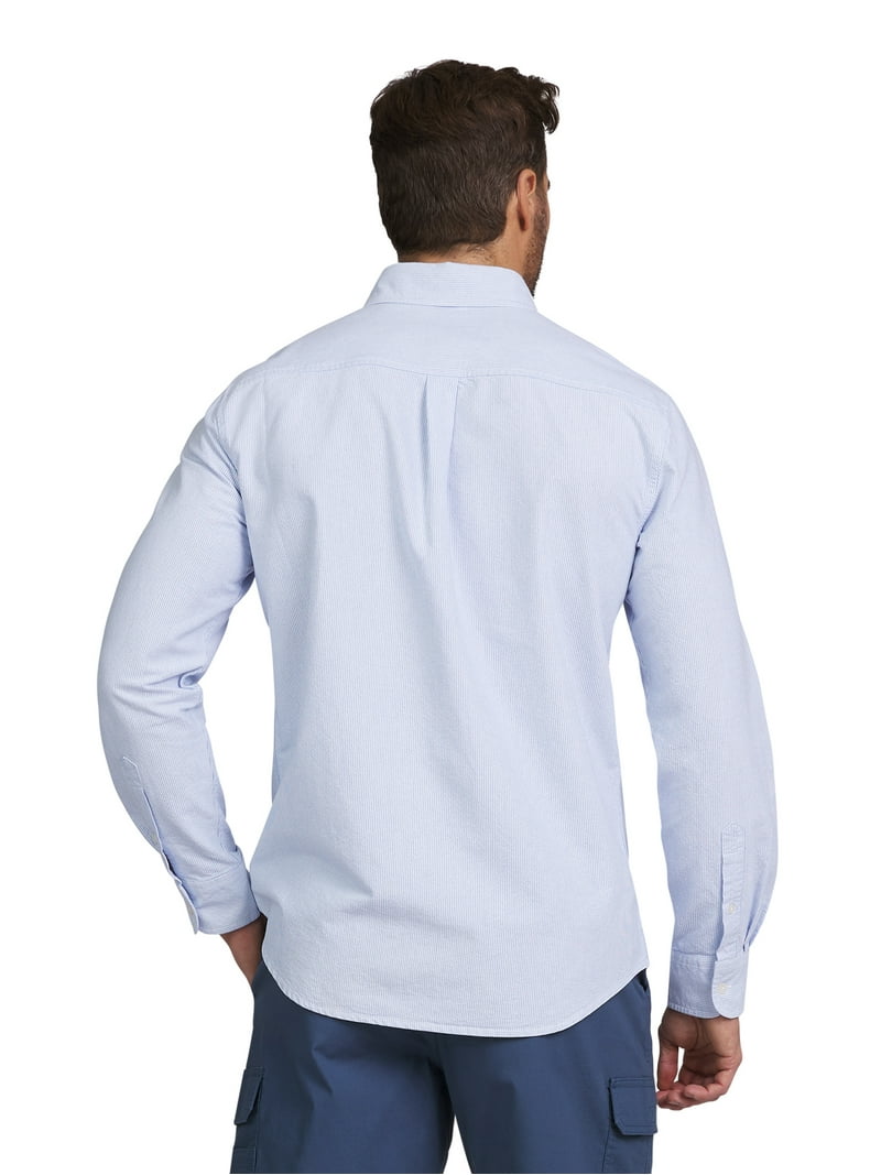 Chemise Homme Chaps Bleu Clair - Taille XL - 100% Coton Manches Longues - Occasion Très Bon état