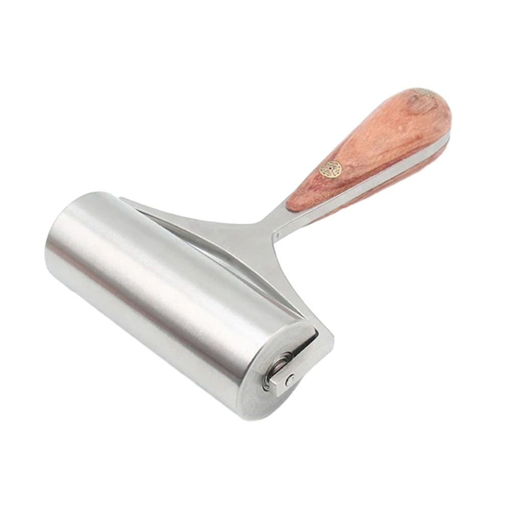 25/60/90mm DIY Leather Roller Glue Edges Laminating Wheel Pear Wood Craft Handmade Smoother Creaser Tool Steel Iron Roll
