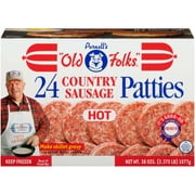 Purnell's "Old Folks" Hot Patties Breakfast Country Sausage, 38 oz