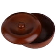 thumbnail image 2 of Bol à Raser en Bois de Caoutchouc Crème à Raser pour Hommes avec Couvercle, 2 of 9