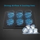 thumbnail image 3 of Laptop Cooling Pad Laptop Cooler with 6 Quiet Fans 7 Height & Wind Speed Adjustable 2 USB Port & Phone Holder, 3 of 5