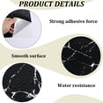 thumbnail image 3 of Self-Adhesive Marble Tile,QZS Portable Waterproof Tile Stickers for Bathroom,Set of 12 Modern Self Stick Floor Sheets for Washroom,Black, 3 of 6