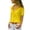 Yellow, variant on GZWYHT Button Down Shirts Short Sleeve Shirts Sleeve Short Top Blouse Chiffon Ladies Solid Fashion Womens Plain T-Shirt Women's Blouse Womens Shirts Tshirts Shirts Workout Shirts Yellow XXL