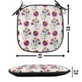 thumbnail image 4 of Abstract Chair Seating Cushion Set of 6, Colorful Botany Pattern with Quirky Design Cartoonish Flowers Illustration, Seat Pads for Office with Anti-slip Backing, 16"x16", Multicolor, by Ambesonne, 4 of 7