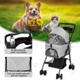 thumbnail image 2 of SHUO Y - Detachable Foldable Pet Stroller with Removable Travel Carrier, Lightweight 4-Wheel Cat Dog Walking Stroller Supports 8 Kilograms Max Load, 2 of 9