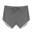 thumbnail image 3 of pstuiky Womens Athletic Shorts, Solid Color Athletic Short Trousers Summer Womens Trousers Dark Gray L, 3 of 8