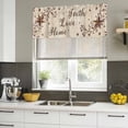 thumbnail image 4 of 2 Pack Valances for Window, Brown Farmhouse Short Curtains for Kitchen Bedroom Living Room, Retro Country Stars Rustic Branches Berry Rod Pocket Small Window Treatment Valance Drapes 60 x 18 Inch, 4 of 8