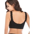 thumbnail image 5 of Classic Women's Sexy Lace Bra Front Cross Side Buckle Vest Adjustable Padded Sport Bra for Workout, 5 of 7