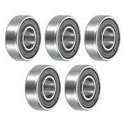5 Pack Miniature Deep Groove Ball Bearings 8x19x6mm Double Sealed Bearings, P6 (ABEC 3)