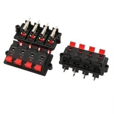 3Pcs 8 Terminal 8 Position Spring Loaded Push Speaker Socket Connector Board