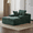Green, variant on Oversized Chaise Lounge Chair Indoor, Corduroy Upholstered Sleeper Sofa Daybed with 3 Throw Pillows and Wide Armrest for Living Room, No Assembly Required,Beige