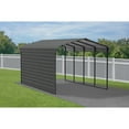 thumbnail image 3 of Arrow 12 x 20 x 9 ft Charcoal Carport With 1 Side Wall Kit, 3 of 15