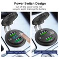 thumbnail image 3 of USB Car Charger Socket Dual QC3.0 Port Quick Charge 12V/24V Car Adaptor with LED Digital Voltmeter, 3 of 5