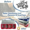 thumbnail image 5 of 3 PCS Screw Organizer Boxs with Lids,4 Compartments Tools Organizer Boxs,Hardware Tool Box Plastic Parts organizer Bin with Locks,Suitable for Home, Repair Shop, Tool Classification Storage Box, 5 of 9