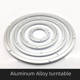 thumbnail image 5 of Plato giratorio de aluminio liso, muebles de aleación de aluminio, mesa giratoria, mesa de comedor, mesa redonda, soporte de exhibición de vidrio, base de plato giratorio de hardware de metal, 5 of 5