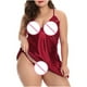 thumbnail image 3 of Mujeres moda sexy Plue tamaño encaje seda ropa interior tirantes falda camisón Fridja nalpqowj18010, 3 of 5
