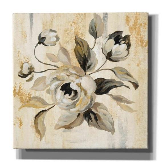 Epic Graffiti 'English Rose II' by Silvia Vassileva, Canvas Wall Art, 37"x37"