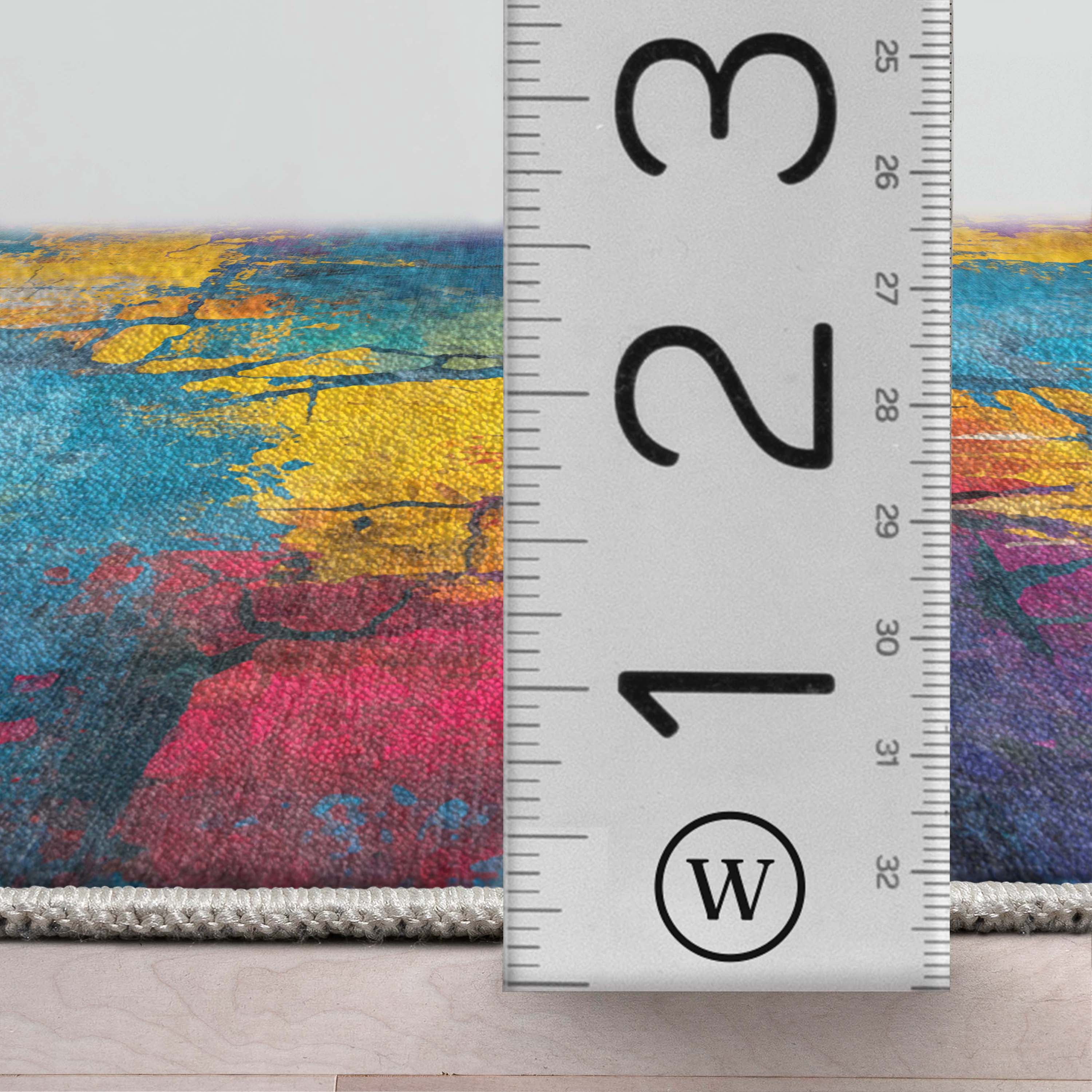 Well Woven Energie 3'3" x 5' Rug – Vibrant Multicolor, Stain-Resistant & Easy to Clean