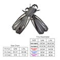 thumbnail image 5 of Mantenga el buceo FN-612 Buceo Flipper Hombres Mujeres Flexibles PROPECTIONAL DIVER FLIPPERS Subacuático Shoe Shoe Watersports Equipment Negro L / XL kenally OD002589-04B, 5 of 5