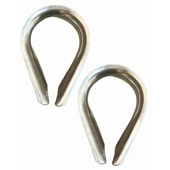 2 Pieces Stainless Steel 316 12mm Rope Thimbles Marine Grade for Rope Size 1/2"