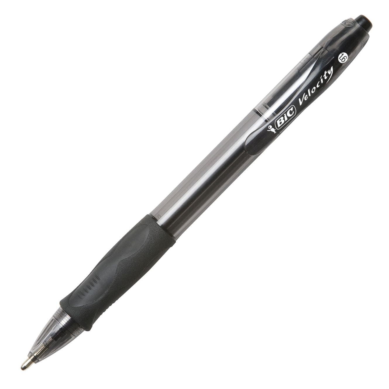Stylo-bille rétractable ÉPAIS BIC GLIDETM/MC, Pointe épaisse (1,6 mm), Noir, Idéal pour une utilisation quotidienne, 4 unités Paq. de 4